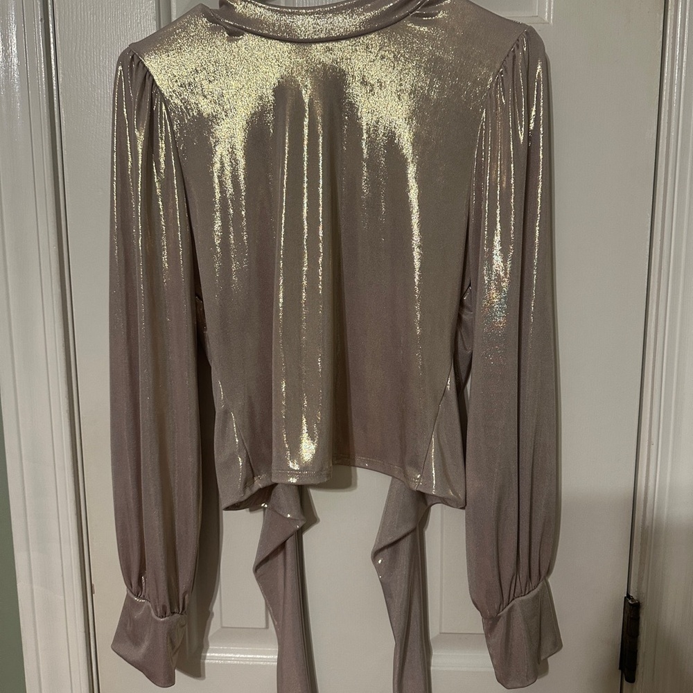 Lush Shiny Gold Blouse